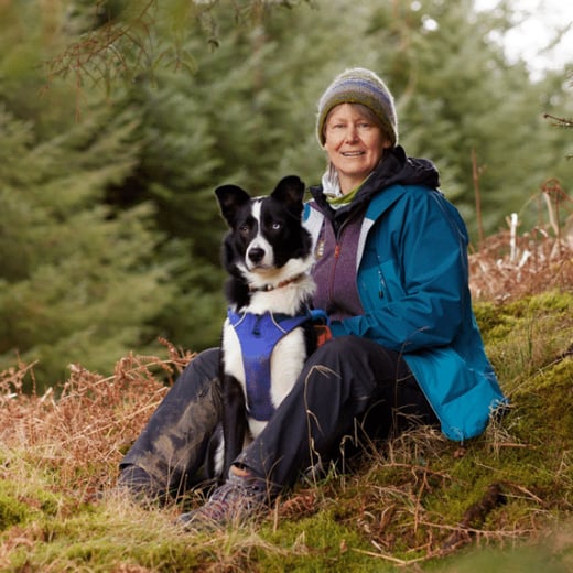 Karen Purvis and Charlie at Glenlude April 2022 - Ben Statham sq